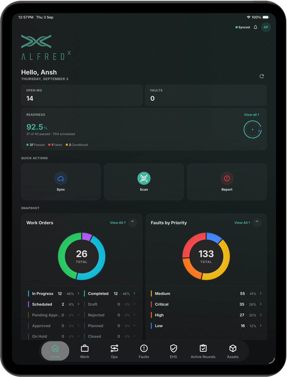 ALFREDx app — The same layer, on Tablet on Tablet